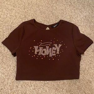 Brown Honey Shein CropTop